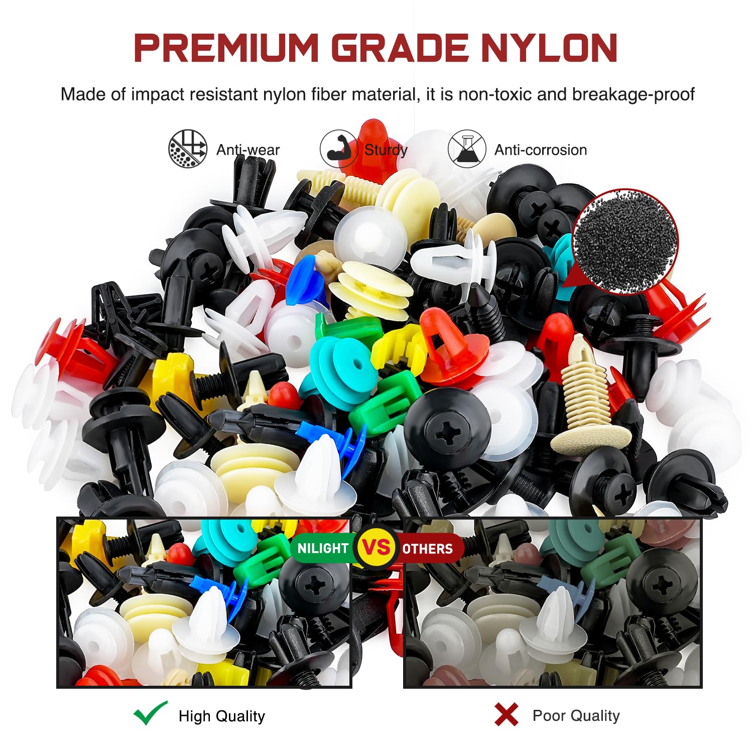 Foto 6 | Juego De Clips De Coche Nilight, 501 Unidades, Universales, Para Gm Ford Toyota - Venta Internacional.