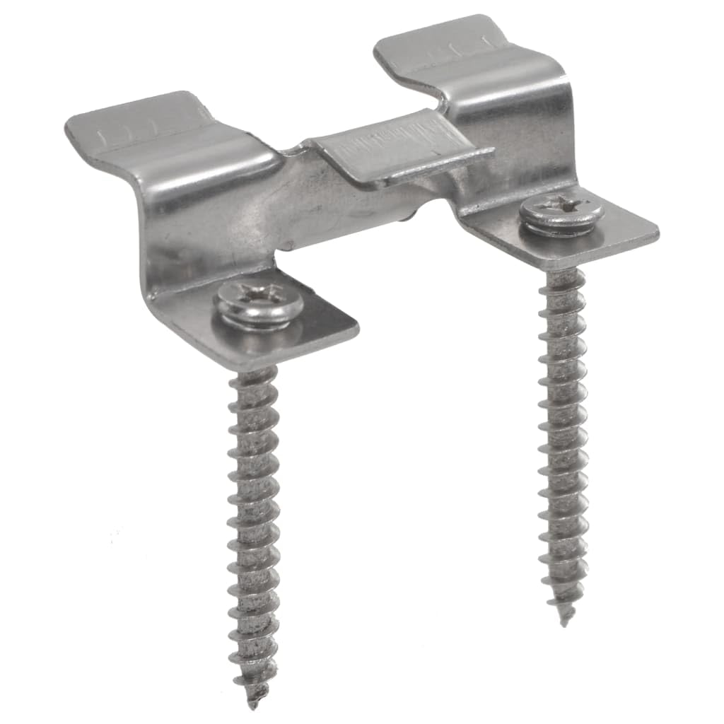 Foto 3 pulgar | Clips Y Tornillos Para Terrazas Vidaxl 100 Clips De Acero Inoxidable - Venta Internacional.