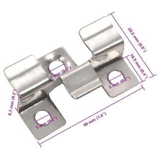 Foto 6 | Clips Y Tornillos Para Terrazas Vidaxl 100 Clips De Acero Inoxidable - Venta Internacional.