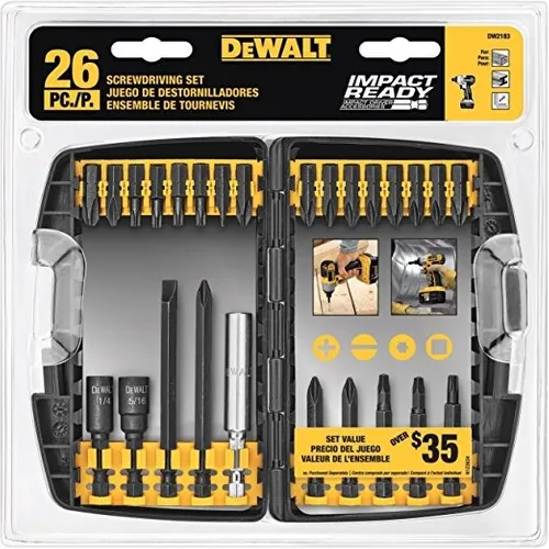 Foto 2 pulgar | Juego de Destornilladores DeWalt DW1001183 de Impacto 26 Piezas