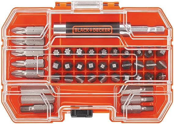 Juego De Puntas De Destornillador De 42 Piezas De Black+decker Bda42sd