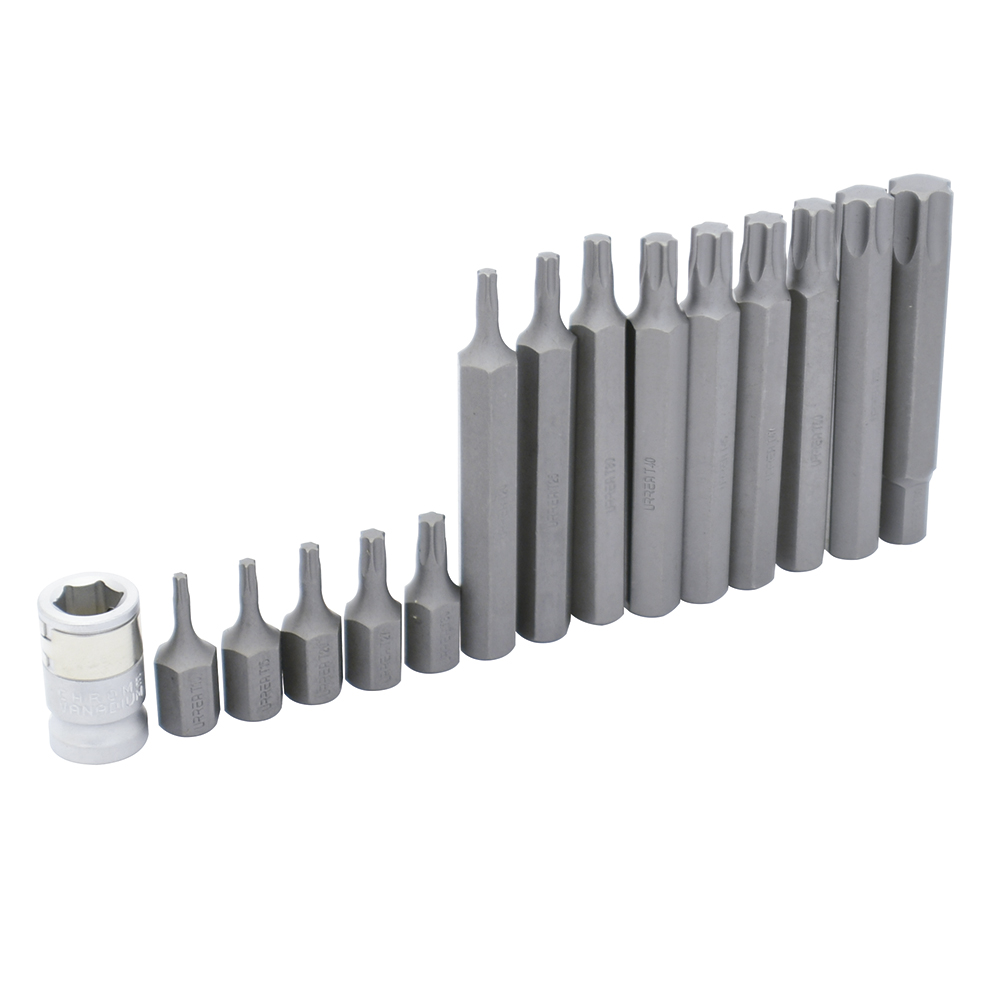 Juego De Puntas Torx Cortas Y Largas Hexágono De 3/8'' Con Adaptador, 15 Piezas Urrea