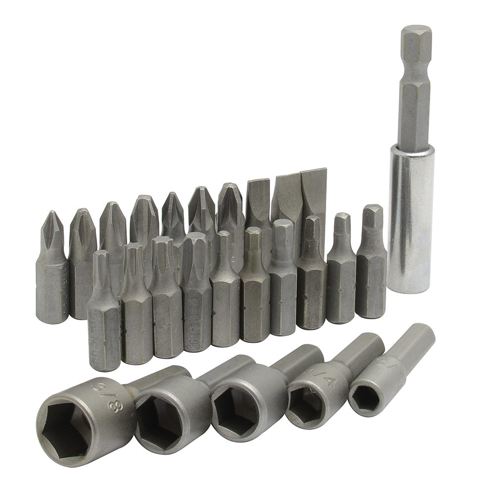 Juego Combinado De Puntas Hexágono De 1/4'' Con Adaptador Magnético, 26 Piezas Surtek