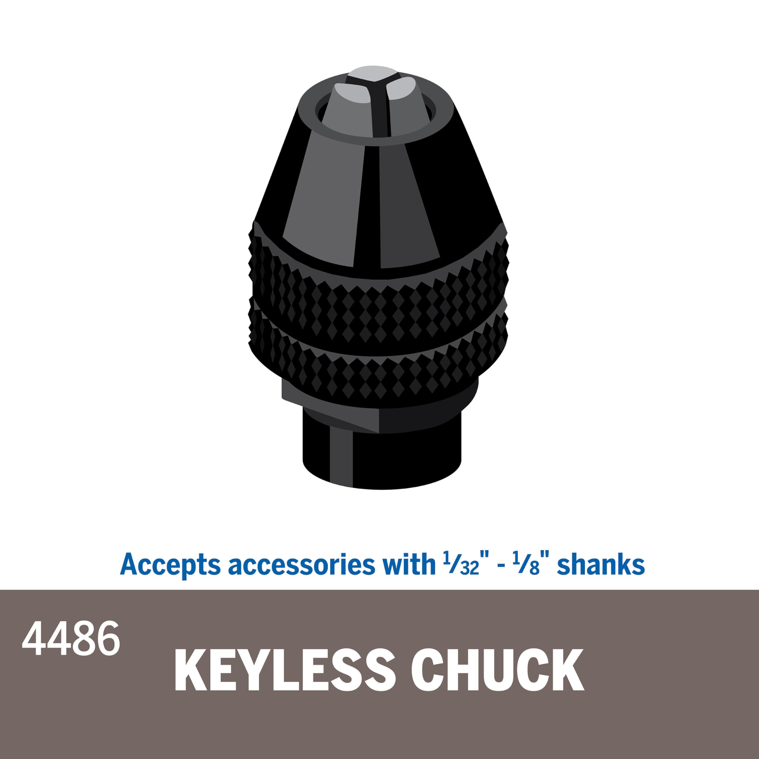 Foto 2 | Chuck Dremel 4486 Sin Llave Para Herramienta Rotativa Con Vástago De 0,8 Mm A 3,2 Mm - Venta Internacional.