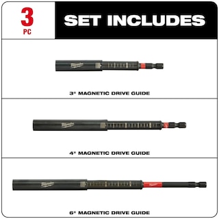 Foto 2 | Juego De Guías De Accionamiento Magnético De 3 Piezas Milwaukee - Venta Internacional.