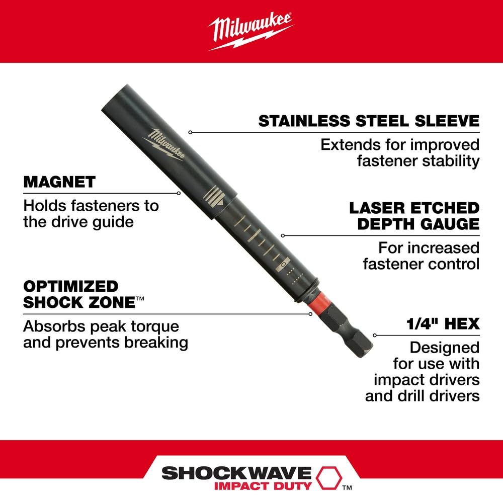 Foto 4 pulgar | Juego De Guías De Accionamiento Magnético De 3 Piezas Milwaukee - Venta Internacional.