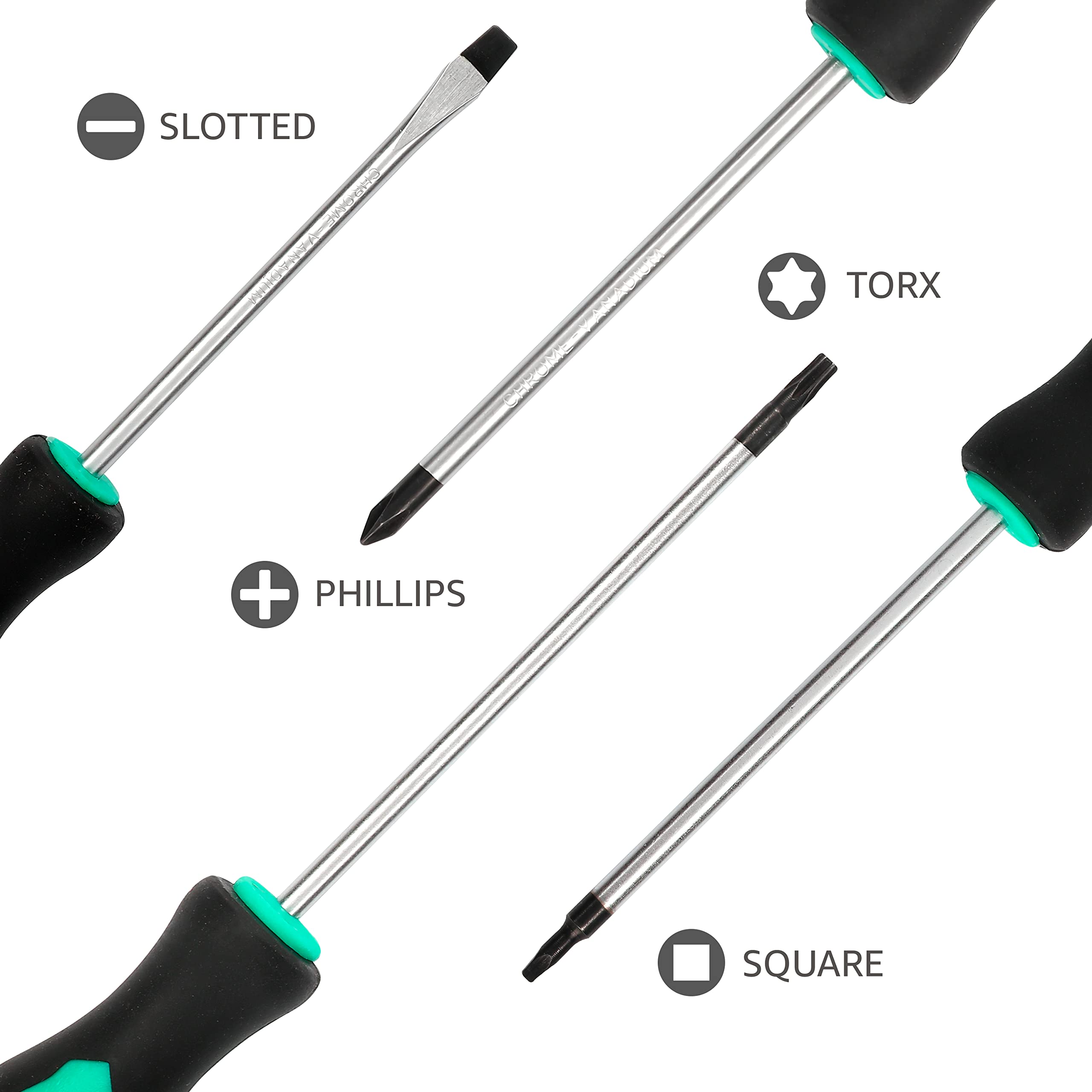Foto 5 pulgar | Juego De Destornilladores Magnéticos Amazon Basics De 12 Piezas, Color Turquesa - Venta Internacional.
