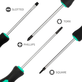 Foto 4 | Juego De Destornilladores Magnéticos Amazon Basics De 12 Piezas, Color Turquesa - Venta Internacional.