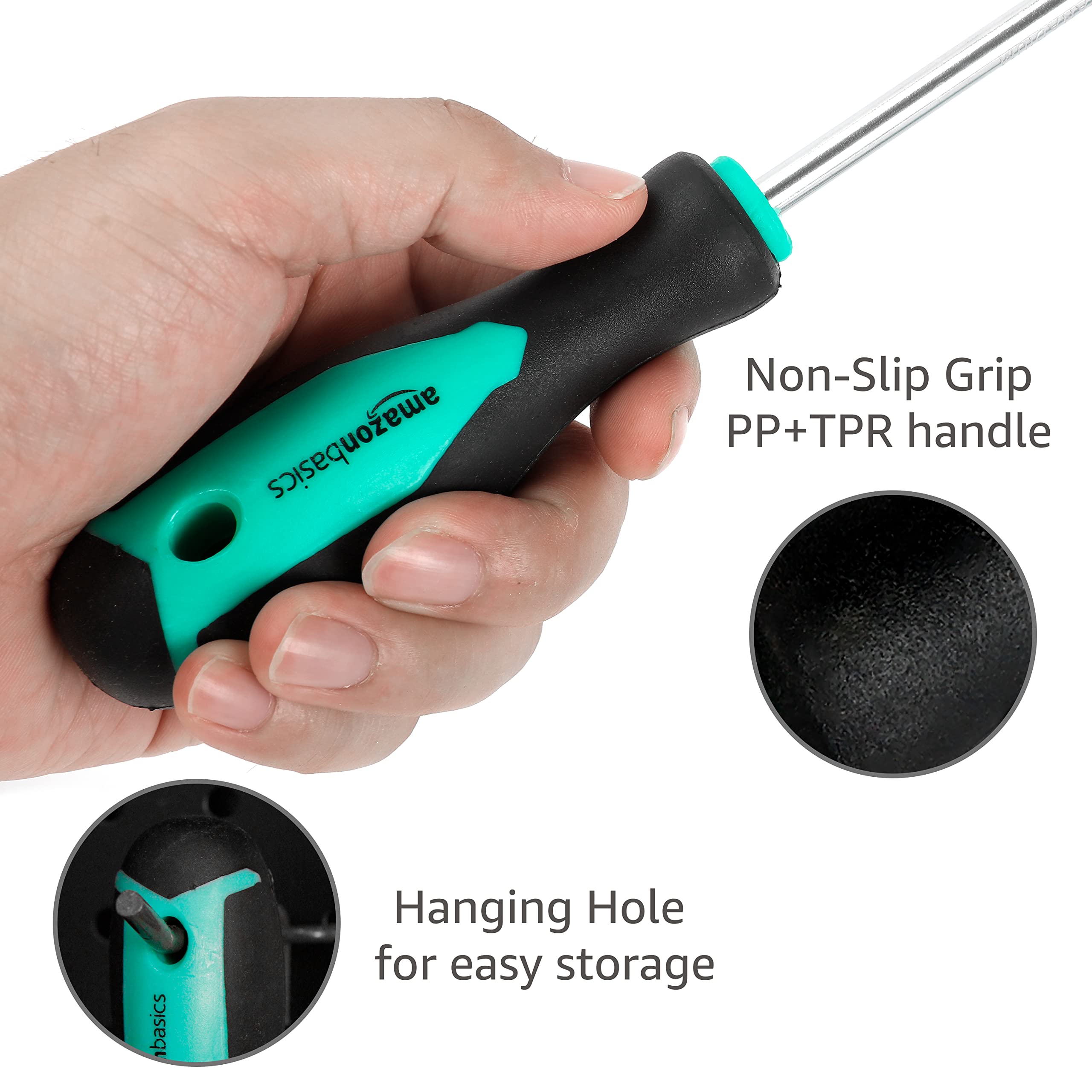Foto 6 pulgar | Juego De Destornilladores Magnéticos Amazon Basics De 12 Piezas, Color Turquesa - Venta Internacional.