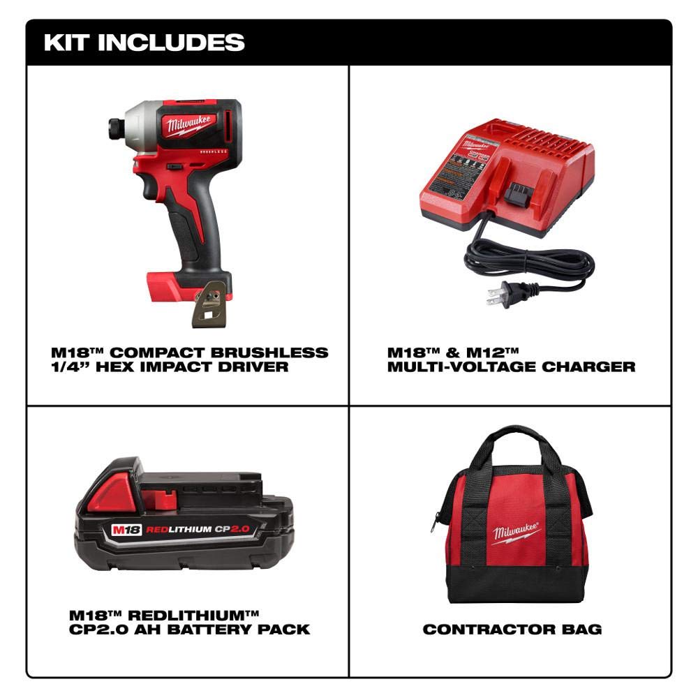 Foto 3 pulgar | Destornillador de Impacto Hexagonal Inalámbrico Milwaukee M18 2850-21p 2ah - Venta Internacional