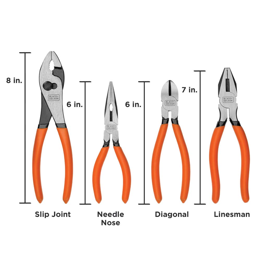 Foto 3 pulgar | Juego De Alicates Black+decker De 4 Piezas (bdht84002) - Venta Internacional.