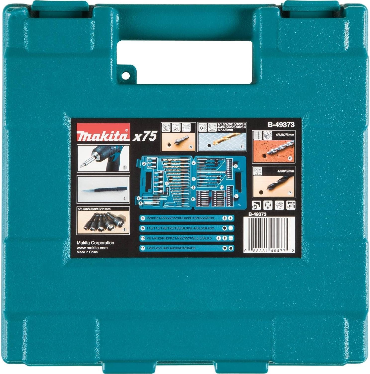 Foto 4 pulgar | Juego De Brocas Y Brocas Makita B-49373, 75 Piezas Métricas - Venta Internacional.