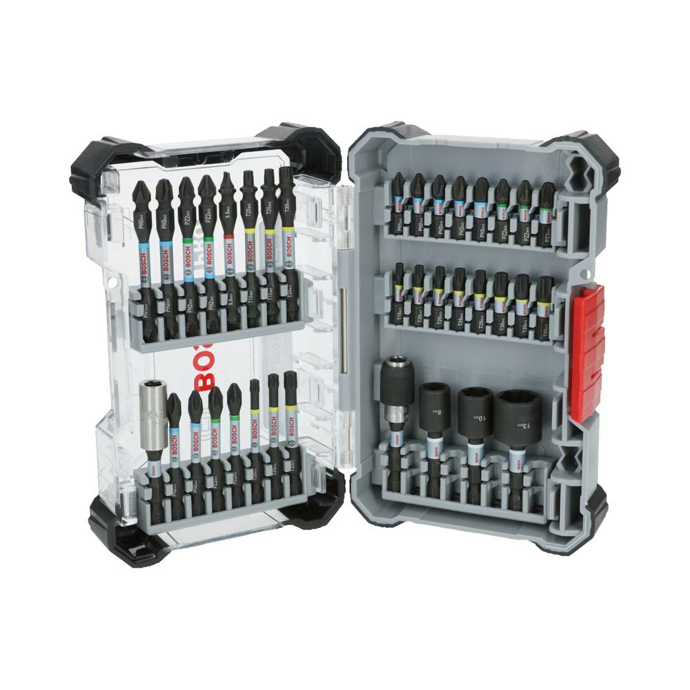 Jgo De Puntas Bosch Para Destornillador De Impacto - 36 Pzas