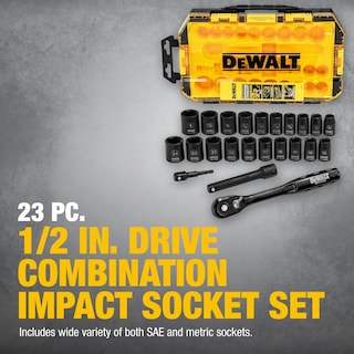 Foto 7 | Juego De Enchufes De Impacto Dewalt Dwmt74739, 23 Piezas, 1/2 Drive - Venta Internacional.
