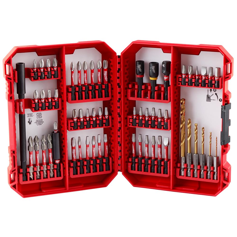 Foto 2 pulgar | Kit De Brocas Y Brocas Milwaukee Shockwave Con 60 Piezas 48-32-4097 - Venta Internacional.