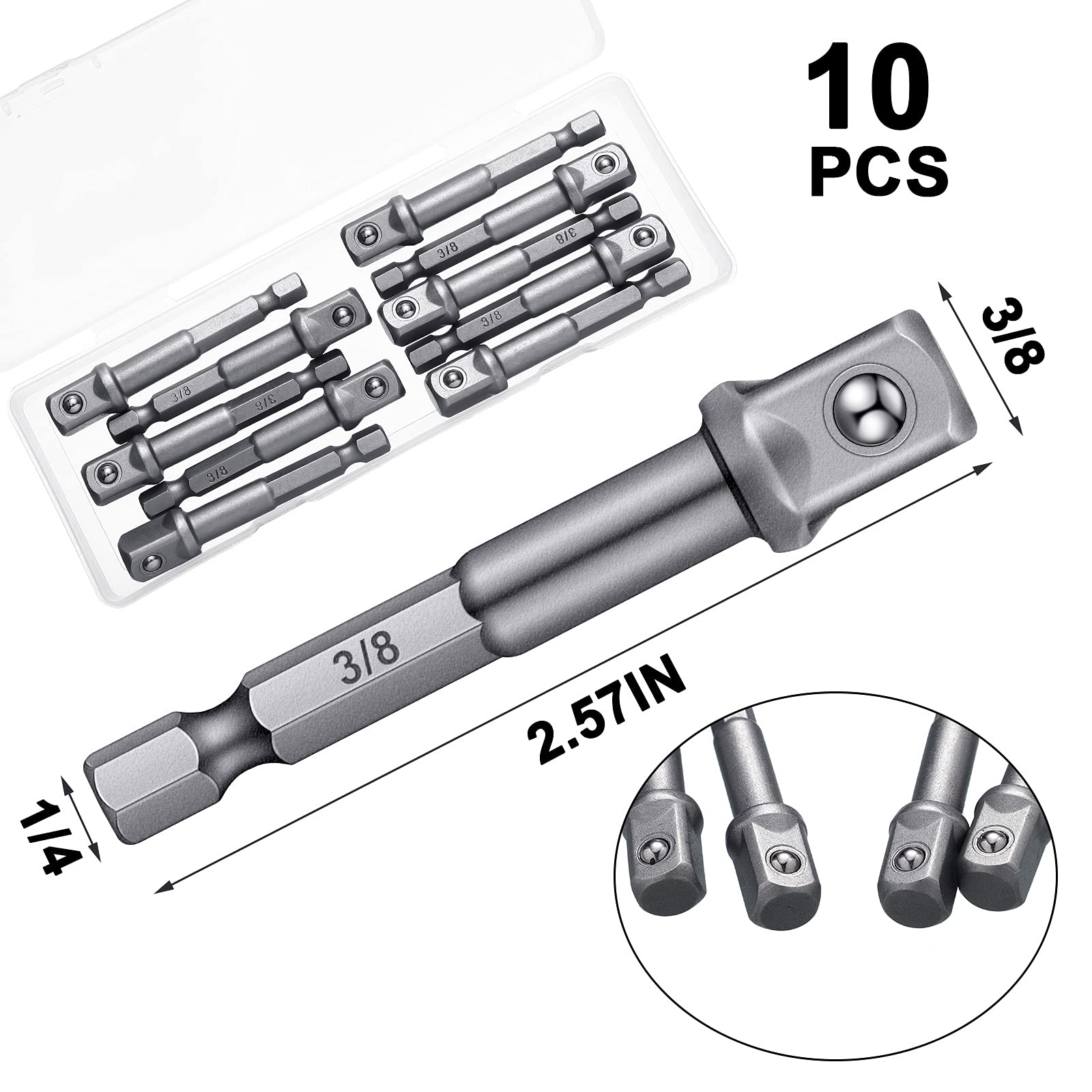 Foto 3 pulgar | Adaptador de Impacto Enchufe Cuadrado para Taladros - Venta Internacional