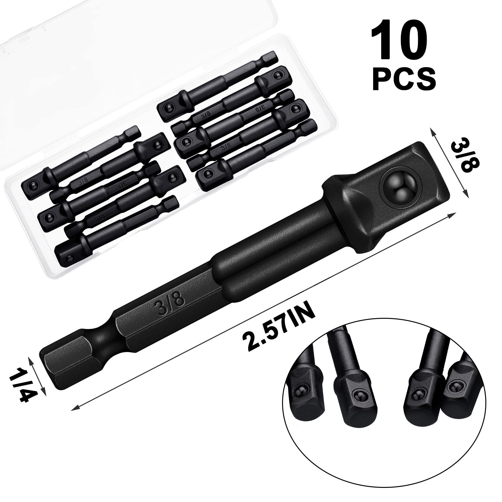 Foto 3 pulgar | Adaptador de Impacto con Enchufe Cuadrado para Taladros - Venta Internacional