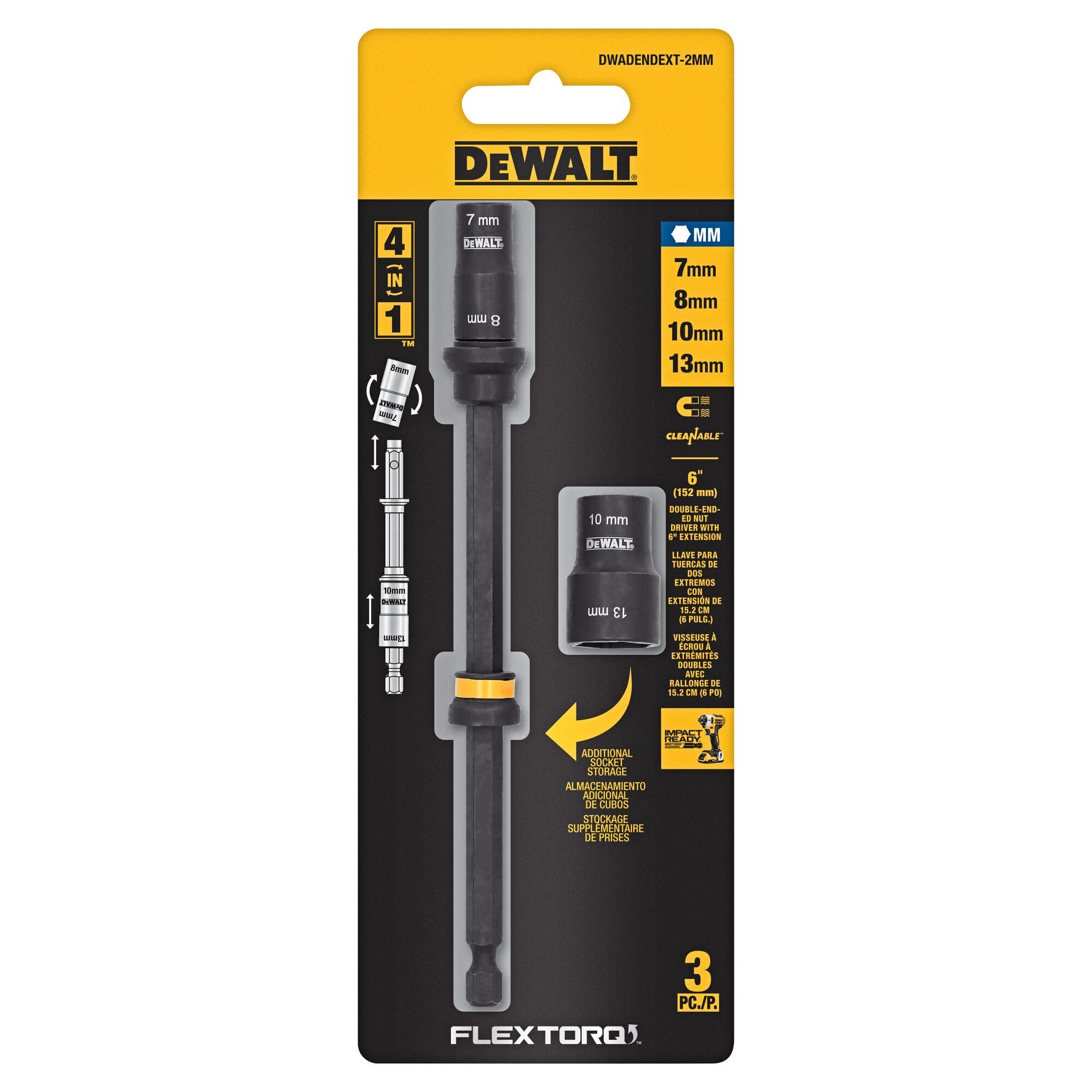 Foto 6 pulgar | Set De Enchufes Y Extensiones De Enchufes Dewalt Flextorq De 7 Mm Y 8 Mm - Venta Internacional.