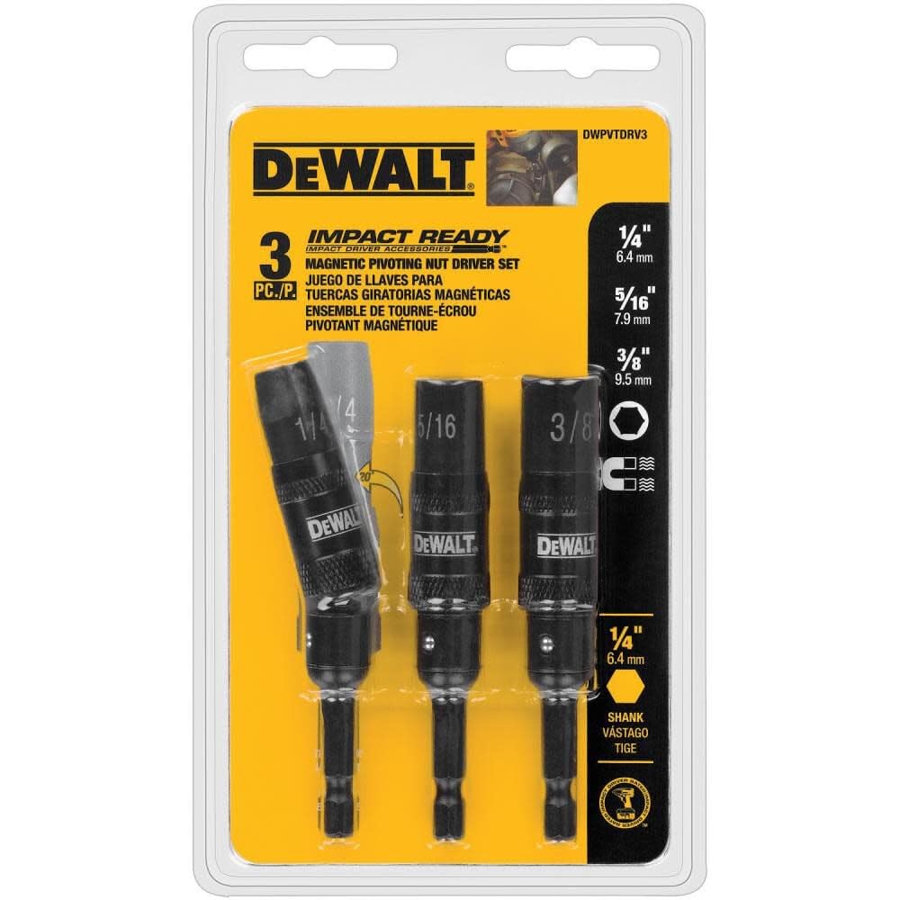 Foto 2 | Juego De Destornilladores Dewalt Dwpvtdrv3 Pivotantes, Listos Para Impactos, 3 Piezas - Venta Internacional.