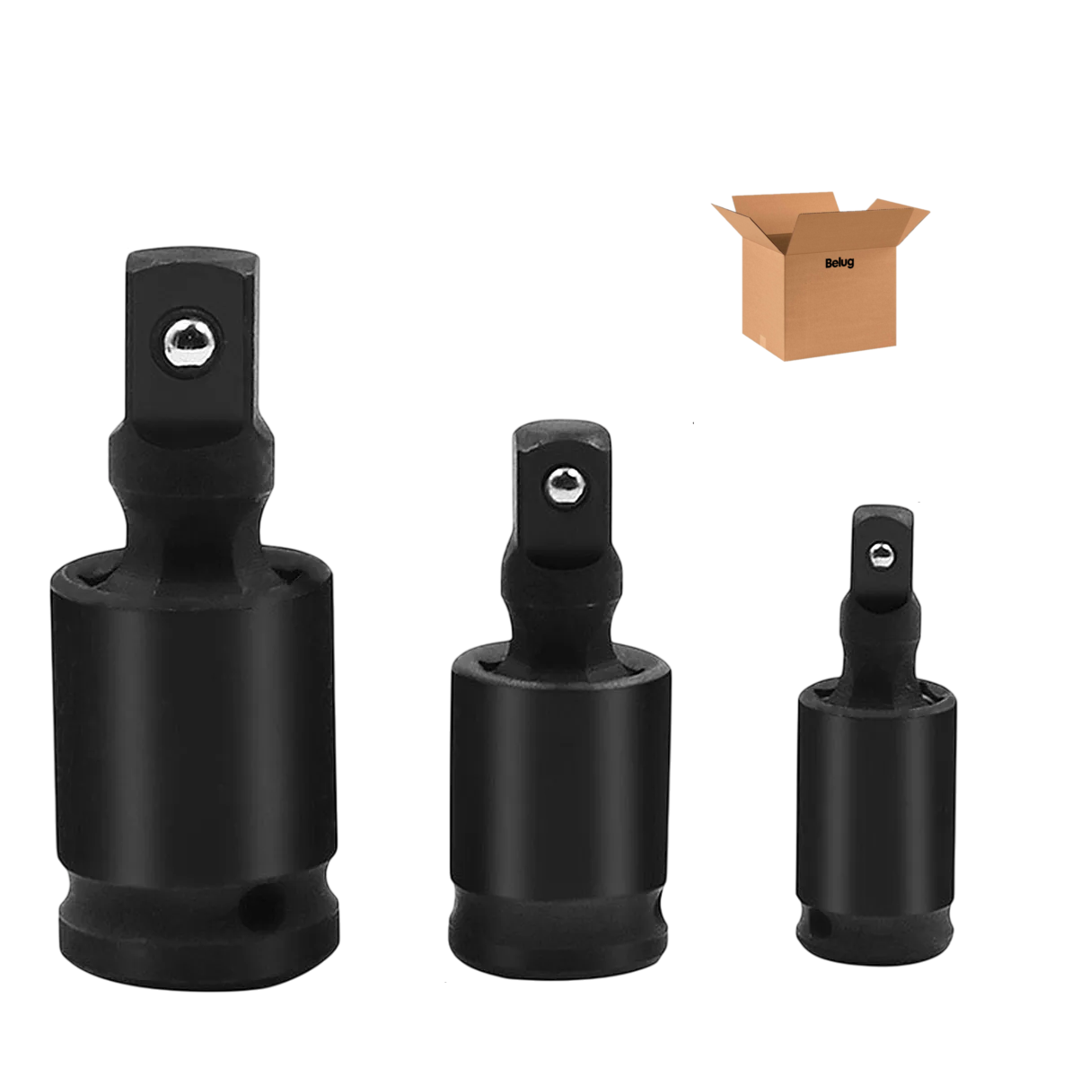 Foto 1 | 3 Nudos De Impacto Flexibles Belug  3/8 Y 1/2 Y 1/4 Para Matra Negro