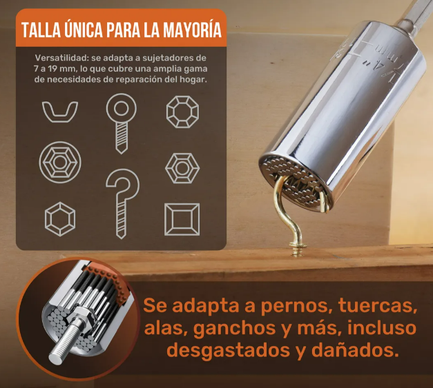 Foto 4 pulgar | Xtellar Juego De 52 Herramientas Con Puntas Y Adaptador Universal De Vaso Premium