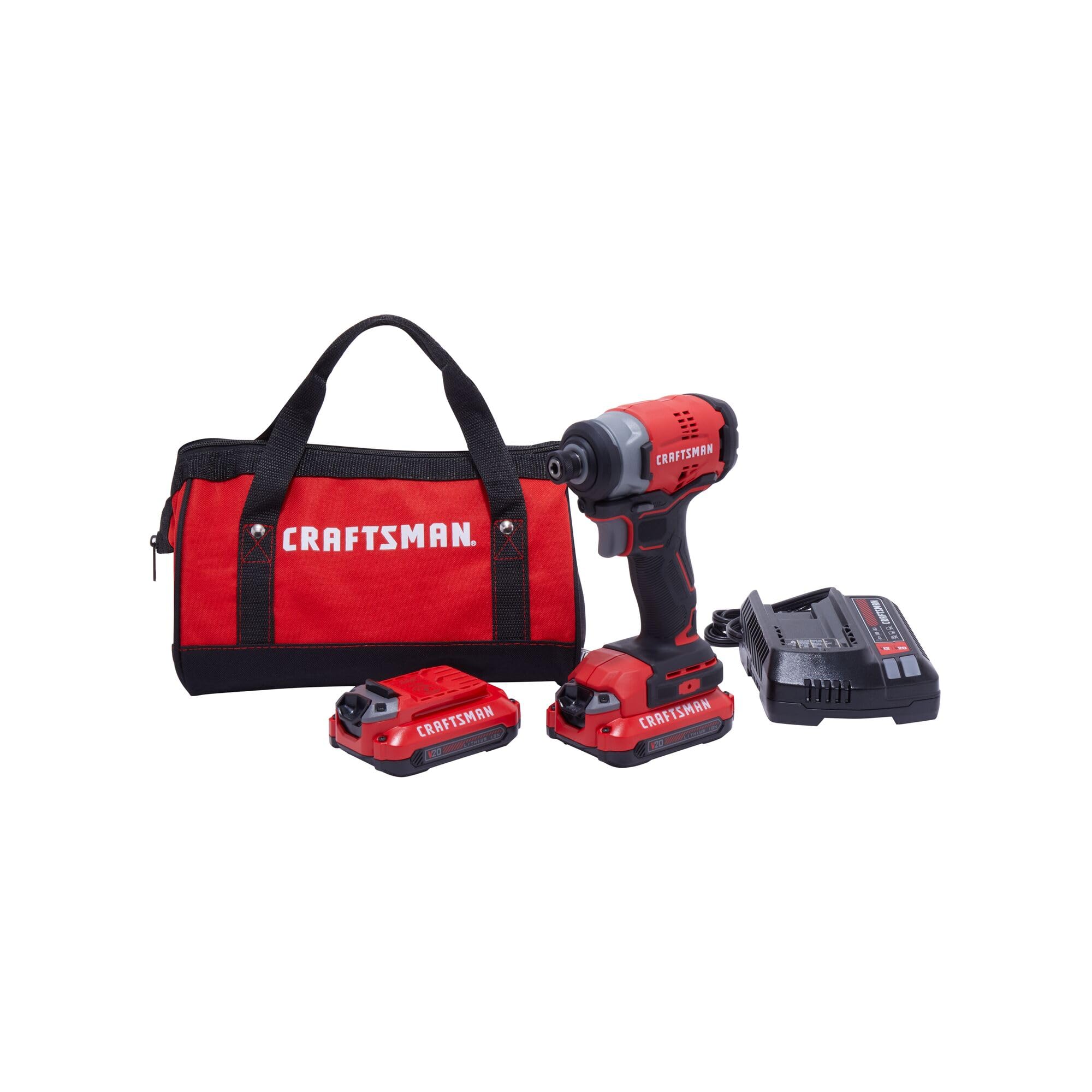 Craftsman V20 - Driver De Impacto Máximo, Sin Cable, Disparador De Velocidad Variable De 2.800-3.500 Rpm (cmcf810c2)