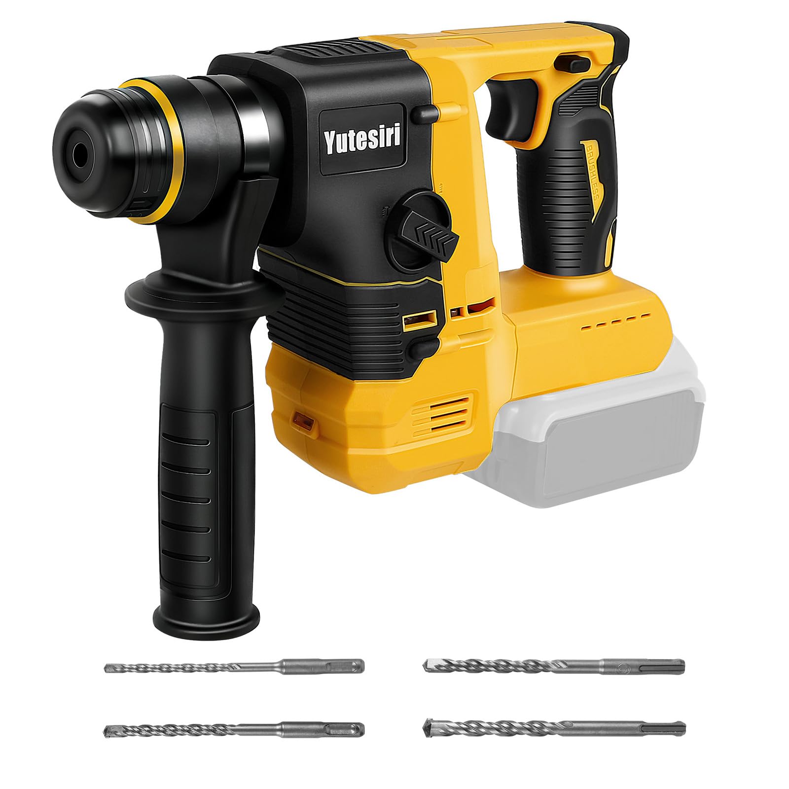 Yutesiri - Taladro De Martillo Giratorio Para Batería Dewalt 20 V Max, Sin Escobillas Inalámbrico Con Embrague De Segu