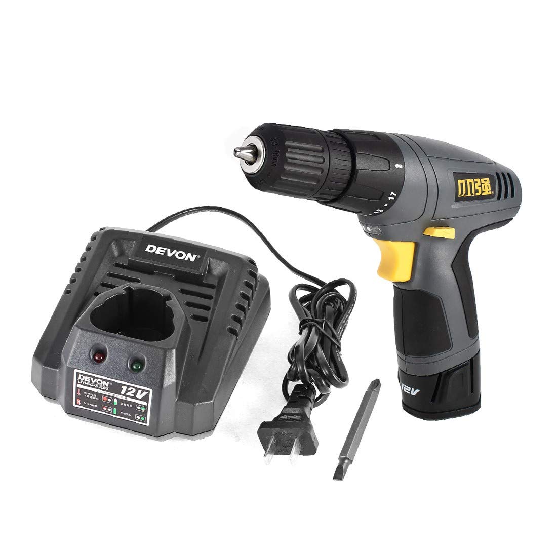 Foto 2 pulgar | New Lon0167 Ee.uu. Enchufe Destacados 220-240v Recargable Dv Eficacia Confiable 12v 1.3a Sin Cable Driver Drill Gray(id: