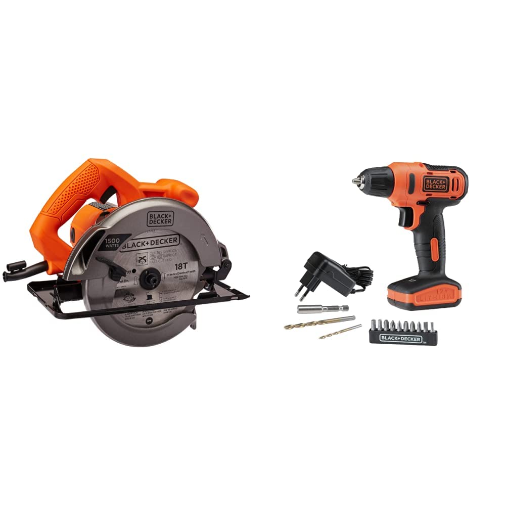 Black + Decker Sierra Circular 7.1/4 1500w 5500rpm Eje 5/8 Sierr B+d Cs1024 Taladro Atornillador 12v 3/8 Pulgadas Ión D