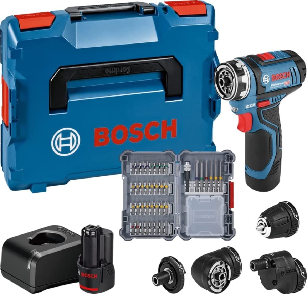 Bosch Professional Atornillador Inalámbrico Gsr 12v-15 Fc - Sistema Flexiclick (incluye 2 Baterías De 2,0 Gba De 12 V,