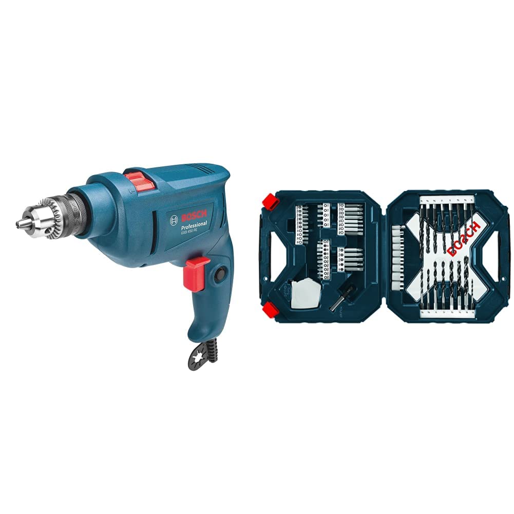 Foto 2 pulgar | Bosch Rotomartillo Gsb 450 Re 450w 127v + Set Accesorios X-line Brocas Y Puntas De 65pz.