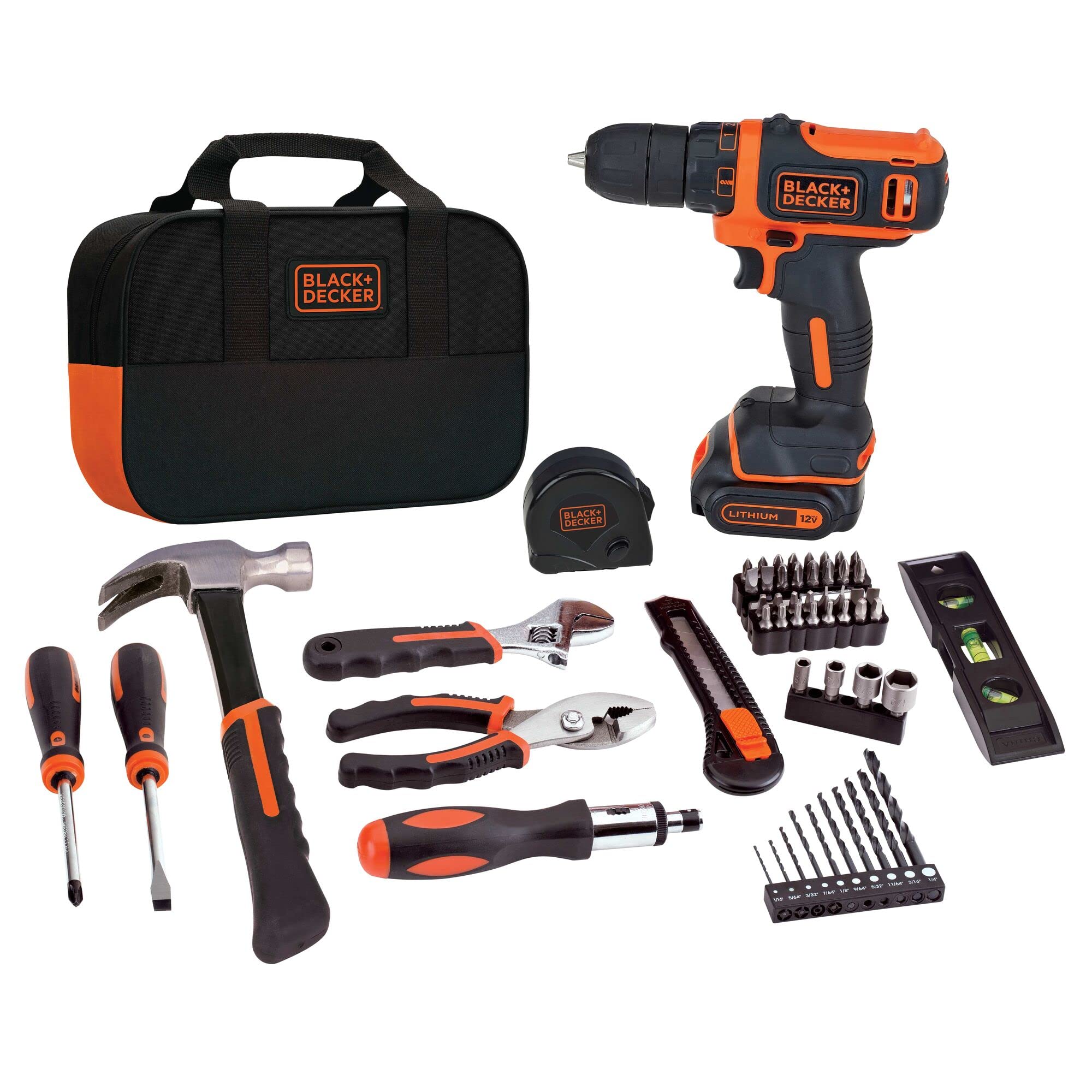 Foto 2 pulgar | Black+decker 12v Max Drill & Home Tool Kit, 60-piece (bdcdd12pk)