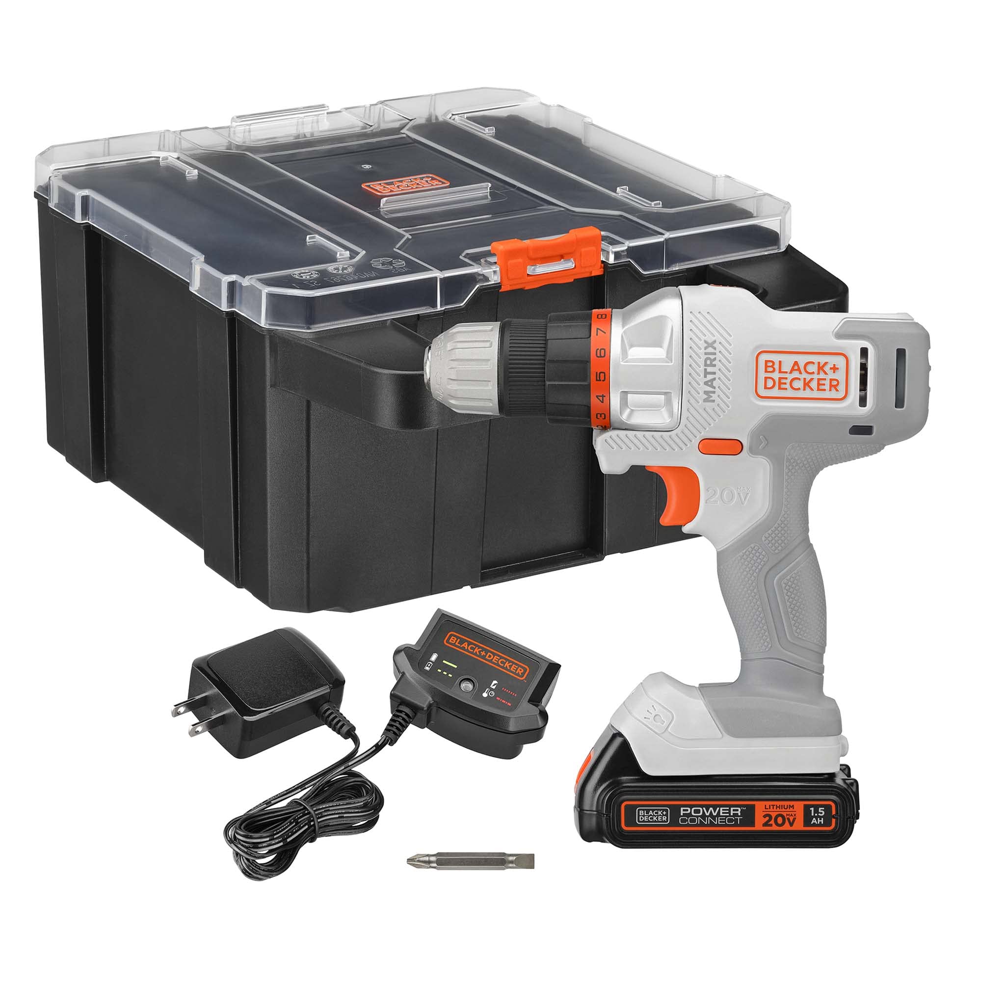 Foto 2 pulgar | Black+decker Black+decker Matrix 20v Max* Kit De Taladro Con Estuche De Almacenamiento (bdcdmt120wcstff)