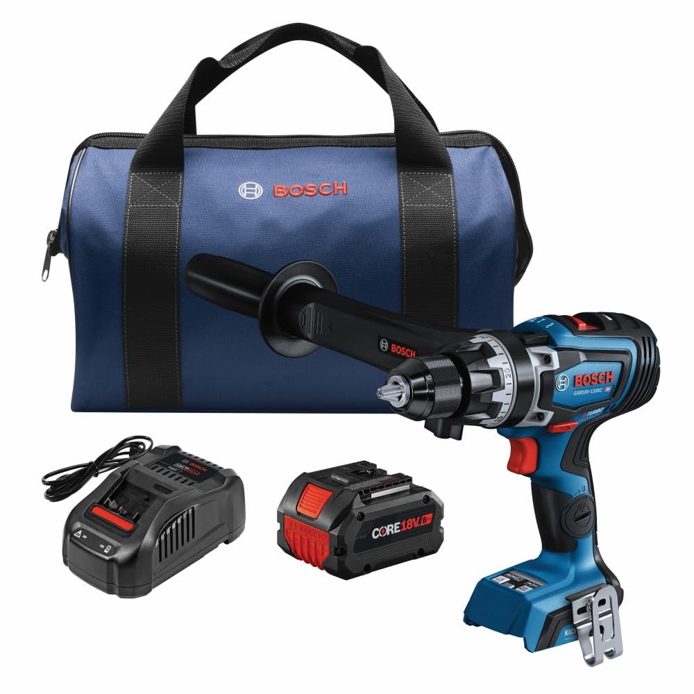 Bosch Gsb18v-1330cb14 Profactor™ 18v Listo Para Conectar 1/2 Pulgadas. Kit De Taladro/driver De Martillo Con (1) Bate