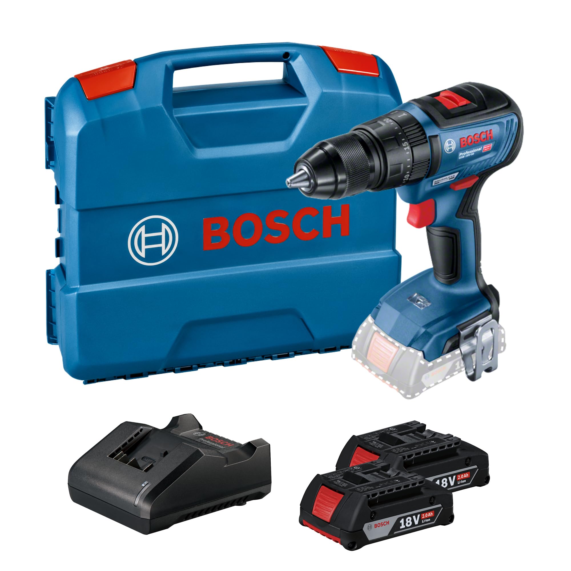 Bosch Taladro De Percusión A Batería Gsb 18v-50 (reacondicionado)