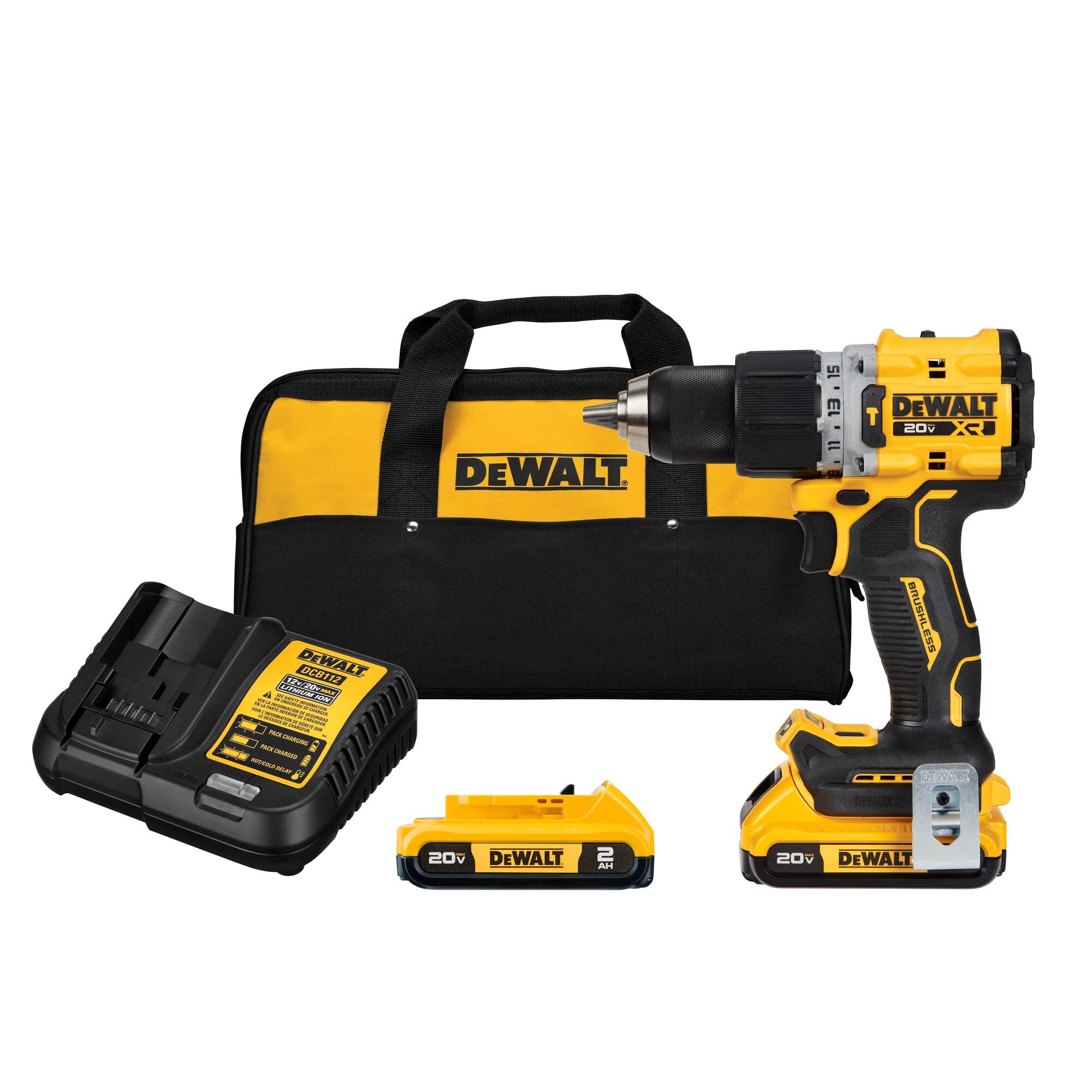 Dewalt Kit De Taladro/atornillador Percutor De 1/2'' (13mm) Sin Carbones De 20v Max* Xr Dcd805d2