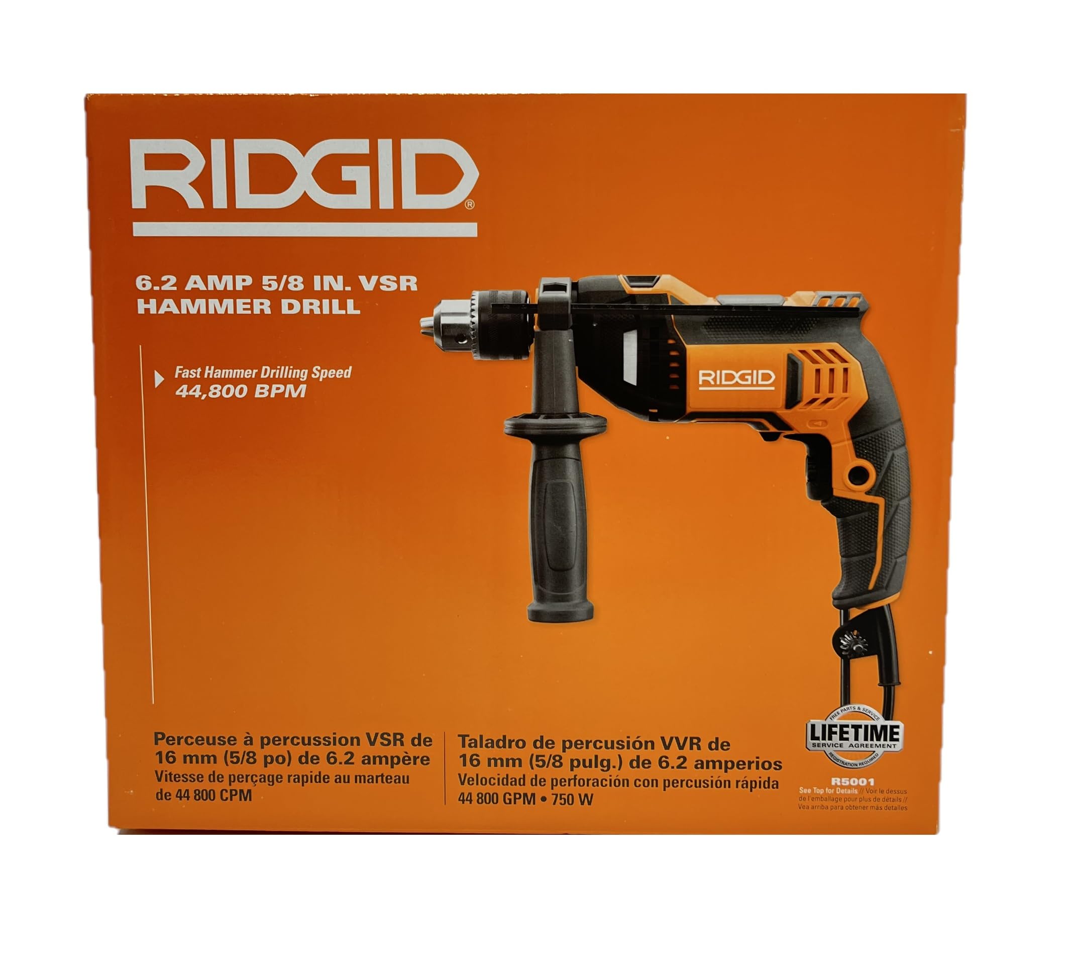 Foto 2 pulgar | Ridgid R5001 - Taladro De Martillo Vsr De 5/8 Pulgadas (empaquetado A Granel)