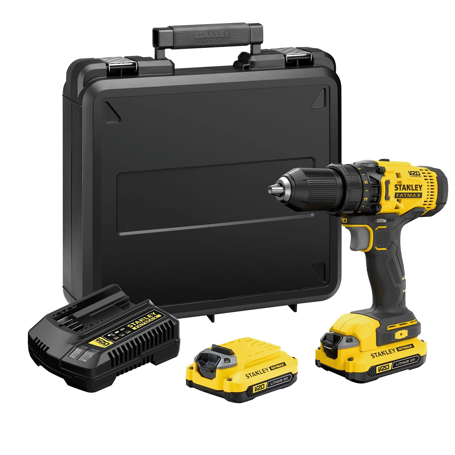 Stanley Taladro Atornillador Inalámbrico 20v Con 2 Baterías Scd700c2k-b3