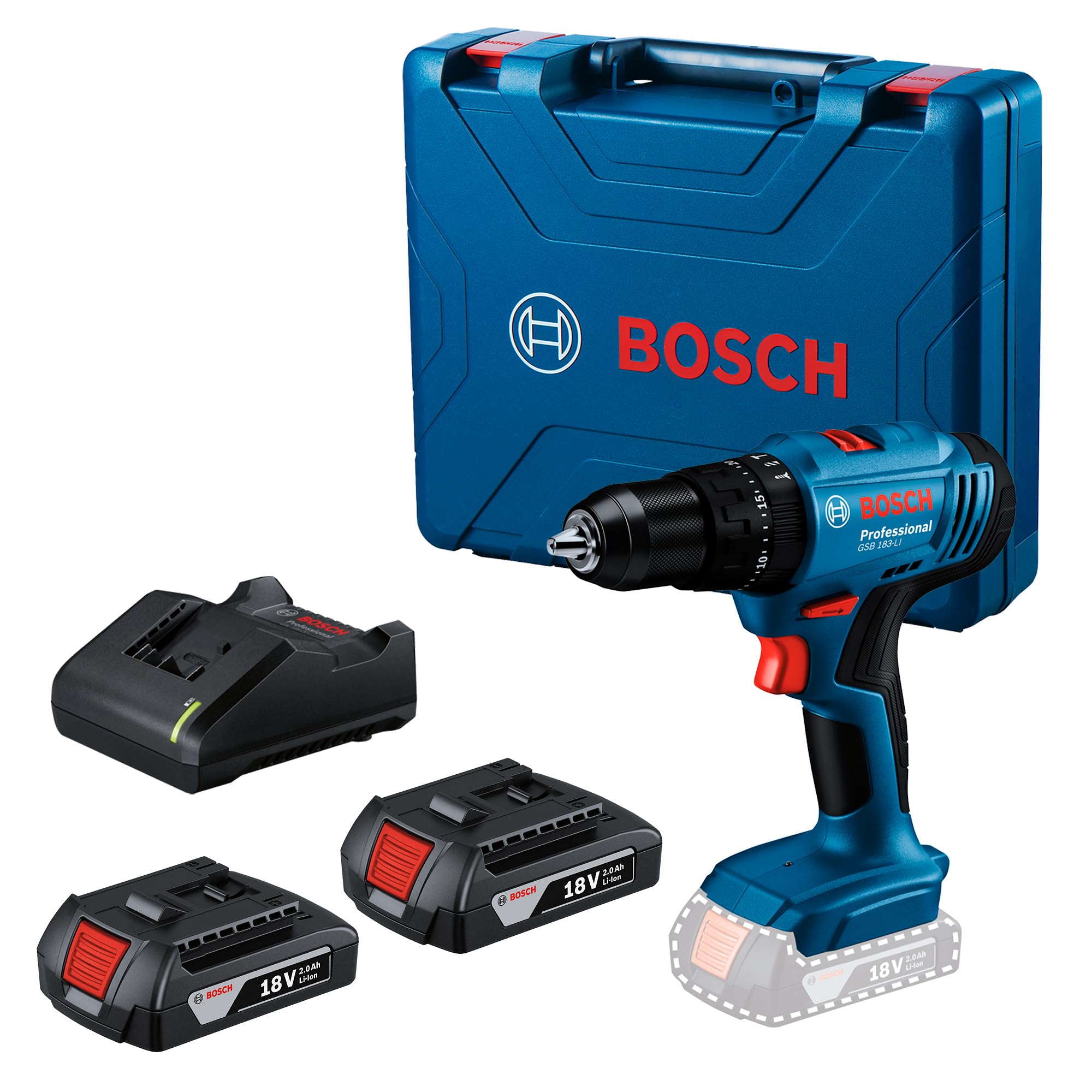 Bosch Rotomartillo Inalámbrico Gsb 183-li 2baterias+maletin