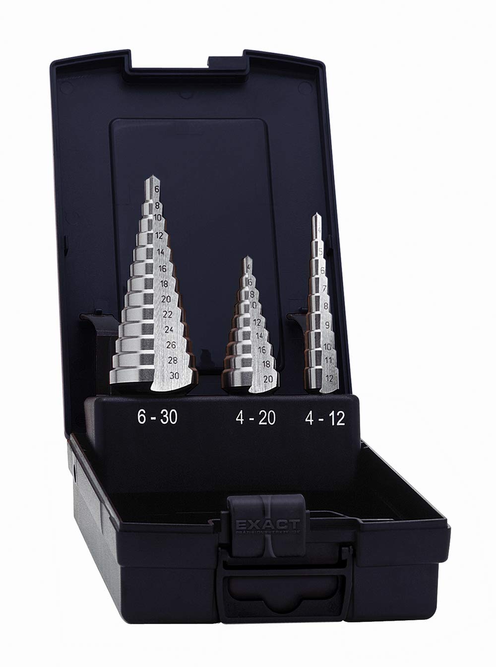 Foto 2 pulgar | Exact 05332 4-30mm Hss Step Drill Set (3 Pieces) By Exact