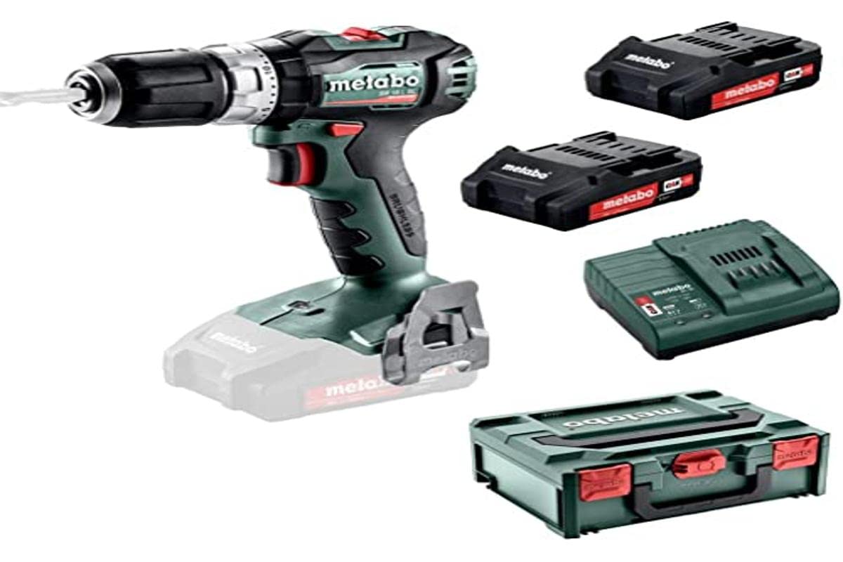 Metabo Sb 18 L Bl - Taladro Percutor Con 2 Baterías De 2,0 Ah Y Cargador En Maletín