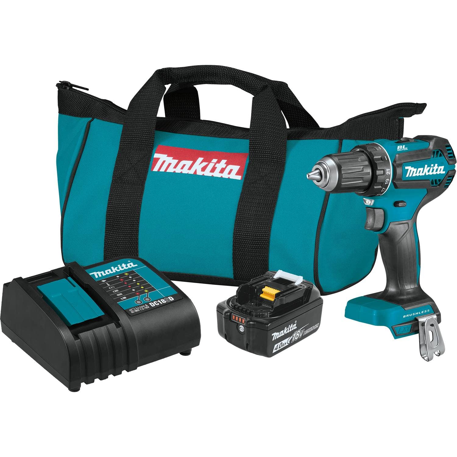 Makita Xfd13sm1 18v Lxt  Litio-ion Brushless Kit De Taladro De 1/2'' Inalámbrico (4.0ah)