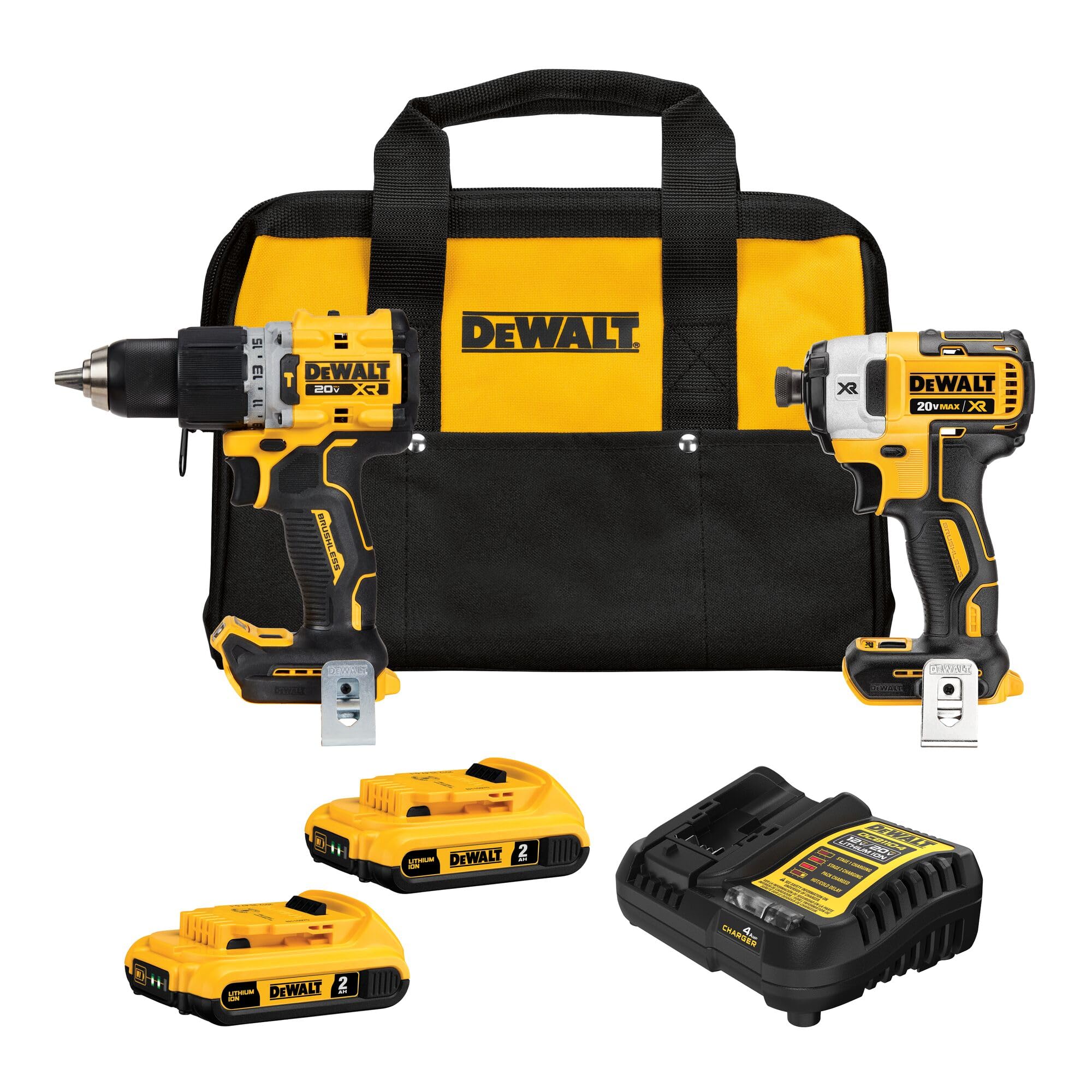 Foto 2 pulgar | Dewalt Dck2490d2-b3 Kit De Taladro/percutor/atornillador 20v Max Xr Compact Hd I