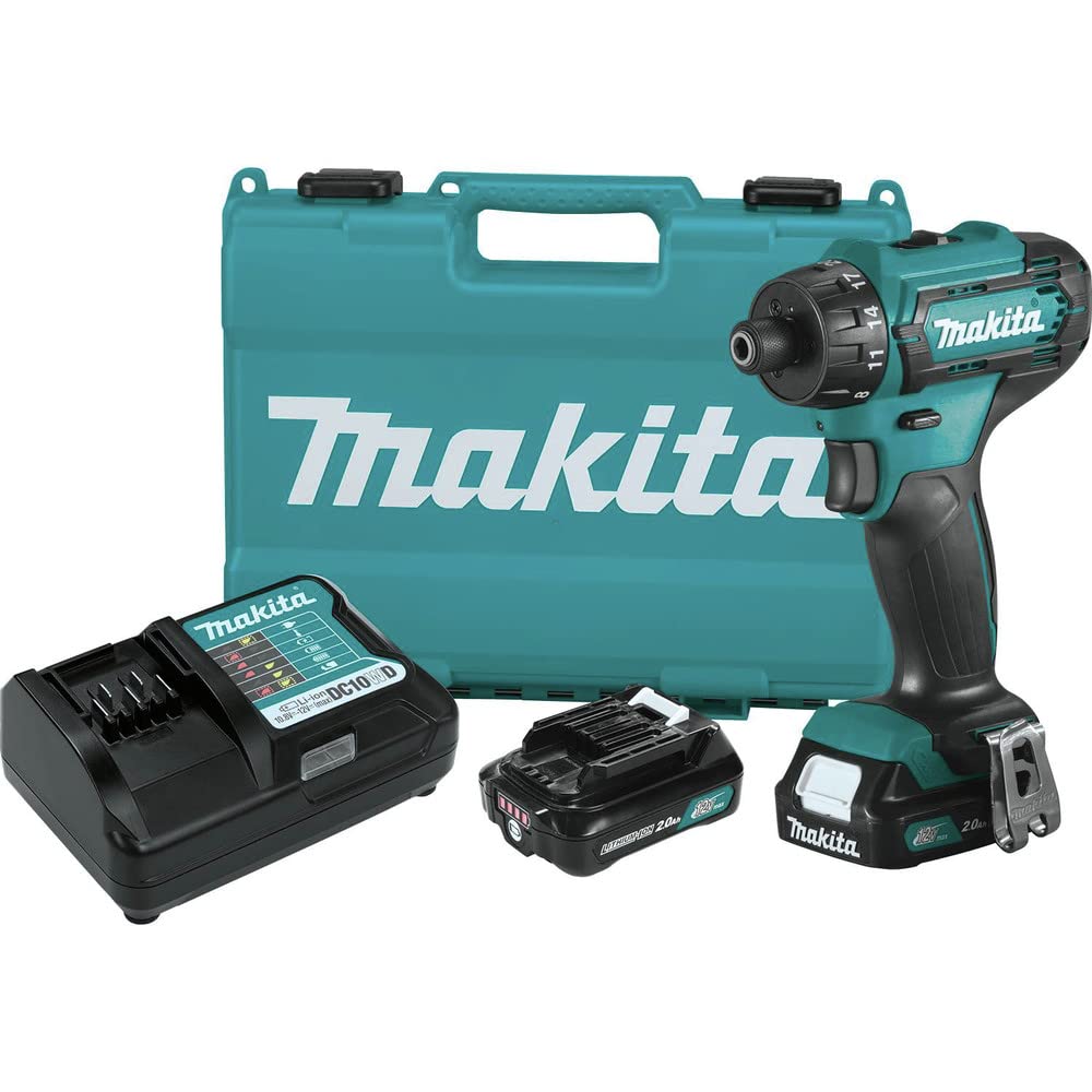 Foto 2 pulgar | Kit de Taladro Hexagonal Makita Fd10r1 12v Max Cxt  Litio-ion Inalámbrico 1/4''