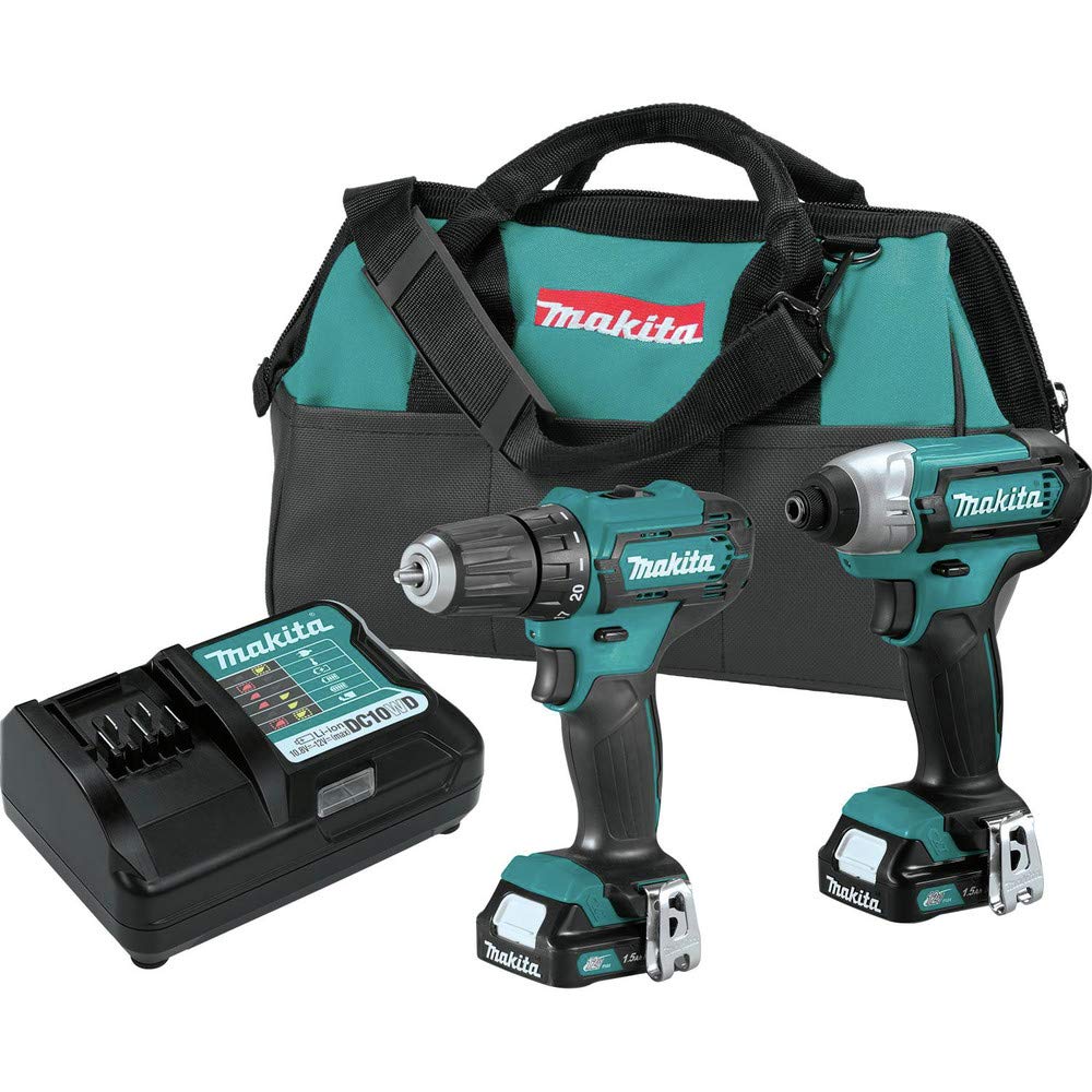 Kit Taladro Inalámbrico Iones de Litio y Destornillador De Impacto Makita Ct232 Cxt