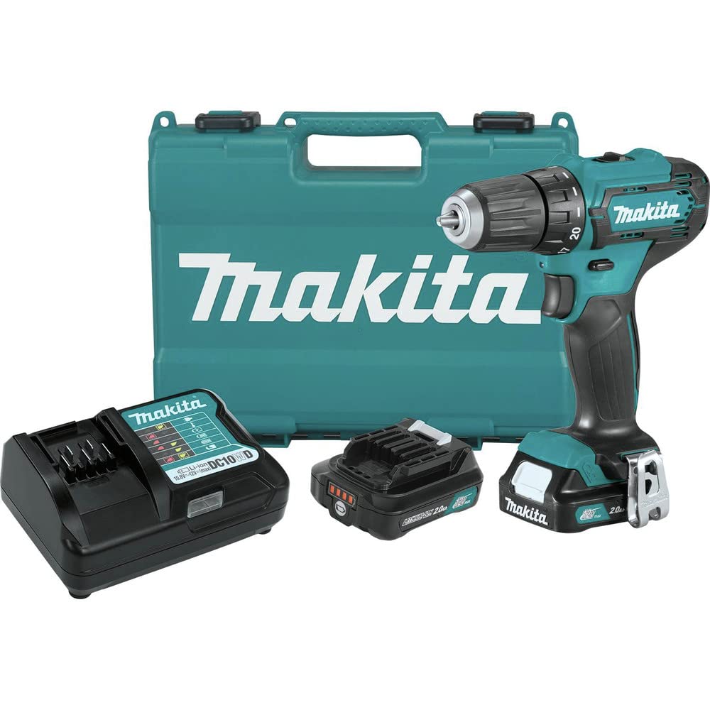 Kit de Taladro y Destornillador Inalámbrico Iones De Litio 3/8'' (2.0ah) Makita Fd09r1 12v Max Cxt