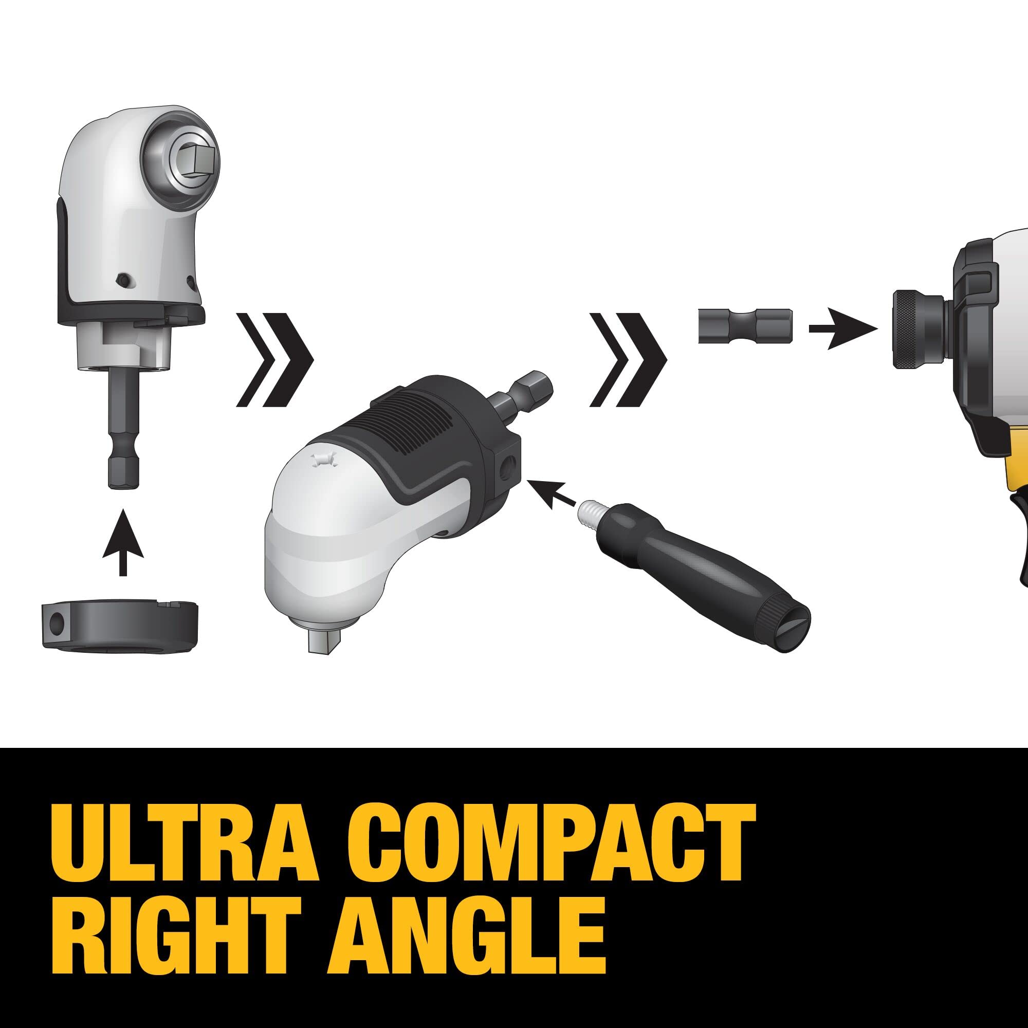 Foto 2 | Accesorio De Accionamiento En Ángulo Recto Dewalt Flextorq 3/8 - Venta Internacional.