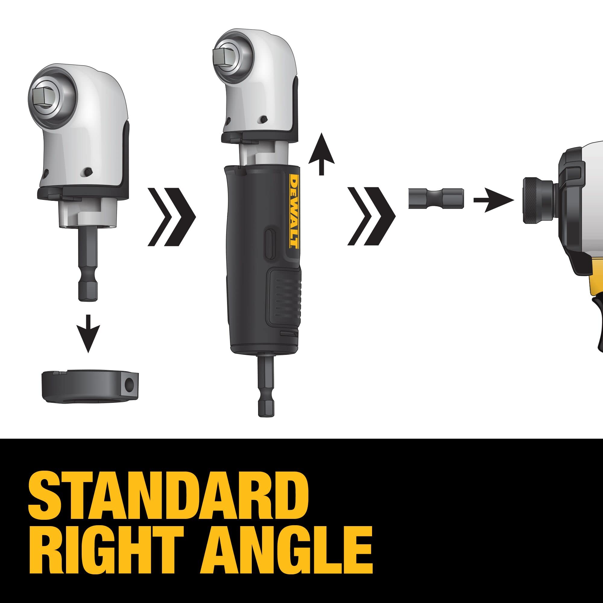 Foto 3 | Accesorio De Accionamiento En Ángulo Recto Dewalt Flextorq 3/8 - Venta Internacional.