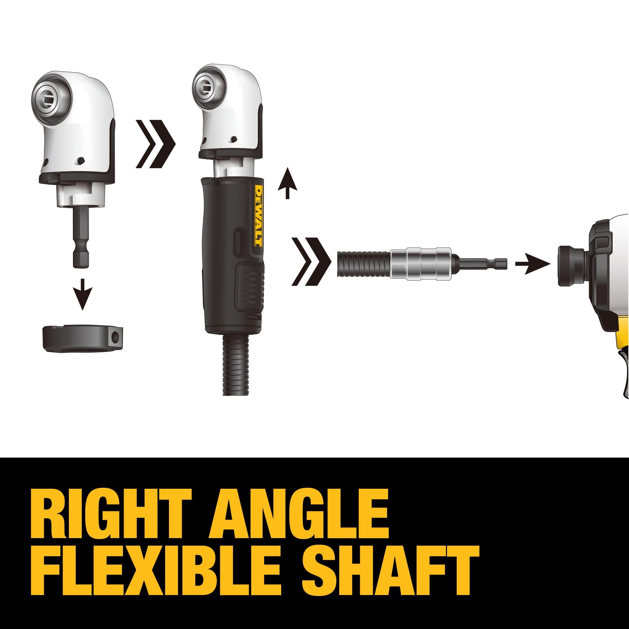 Foto 5 pulgar | Adaptador de Taladro en Ángulo Recto Sistema Dewalt Flextorq 4 en 1 - Venta Internacional