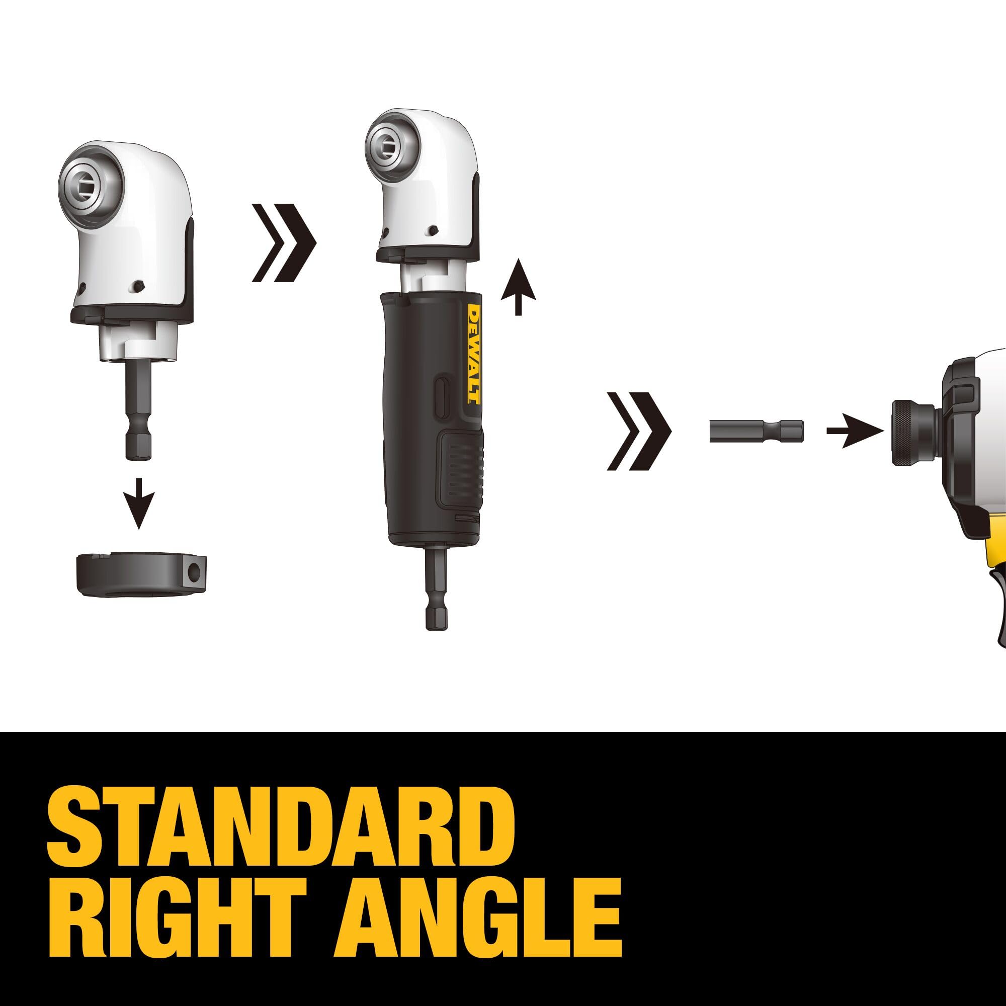 Foto 7 pulgar | Adaptador de Taladro en Ángulo Recto Sistema Dewalt Flextorq 4 en 1 - Venta Internacional